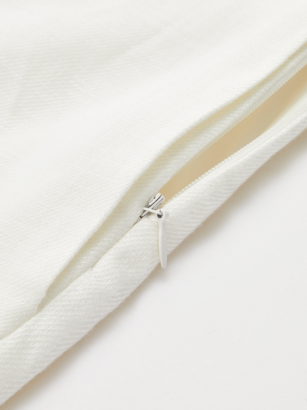 Scalloped Eyelet Linen Blend Wide Leg Pants