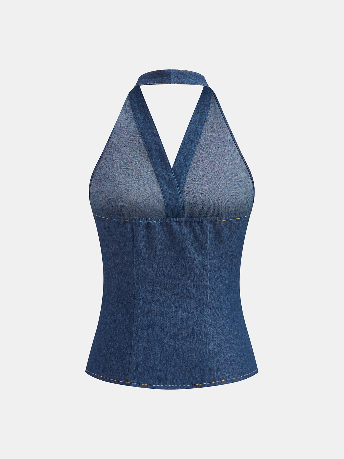 Set aus Neckholder-Weste und Shorts aus Baumwollmischgewebe