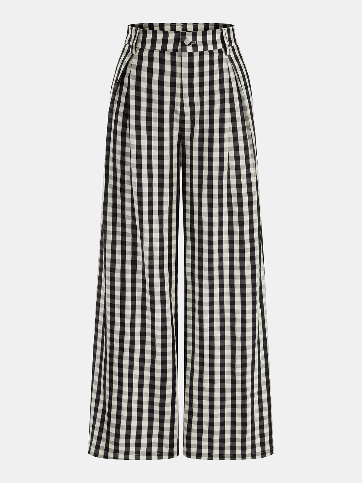 Ensemble top licou et pantalon à nouer à la taille en vichy