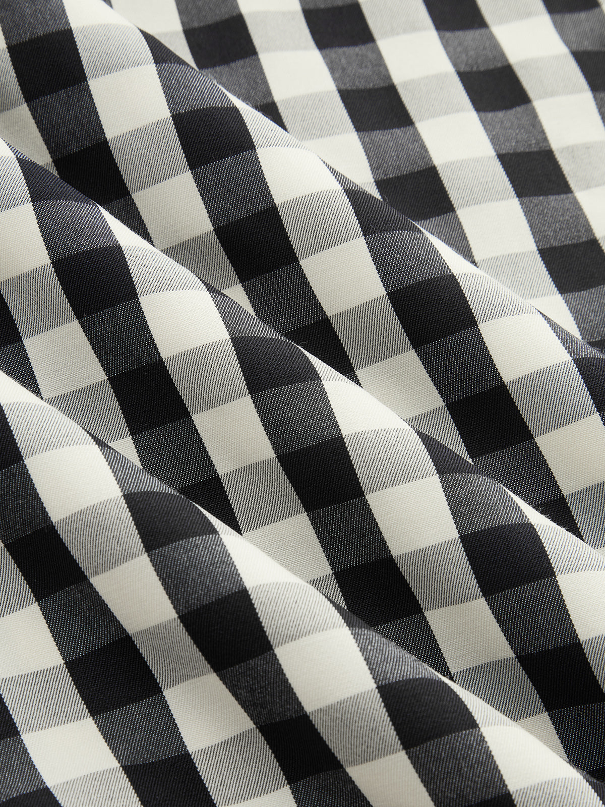 Gingham Neckholder-Oberteil mit Bindegürtel und Hose Set