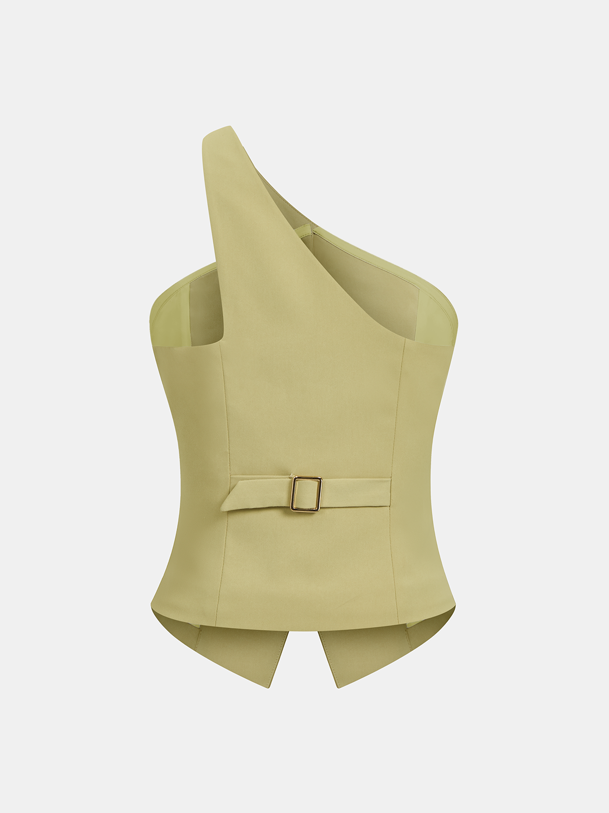 Metal Detail One-Shoulder Asymmetric Vest
