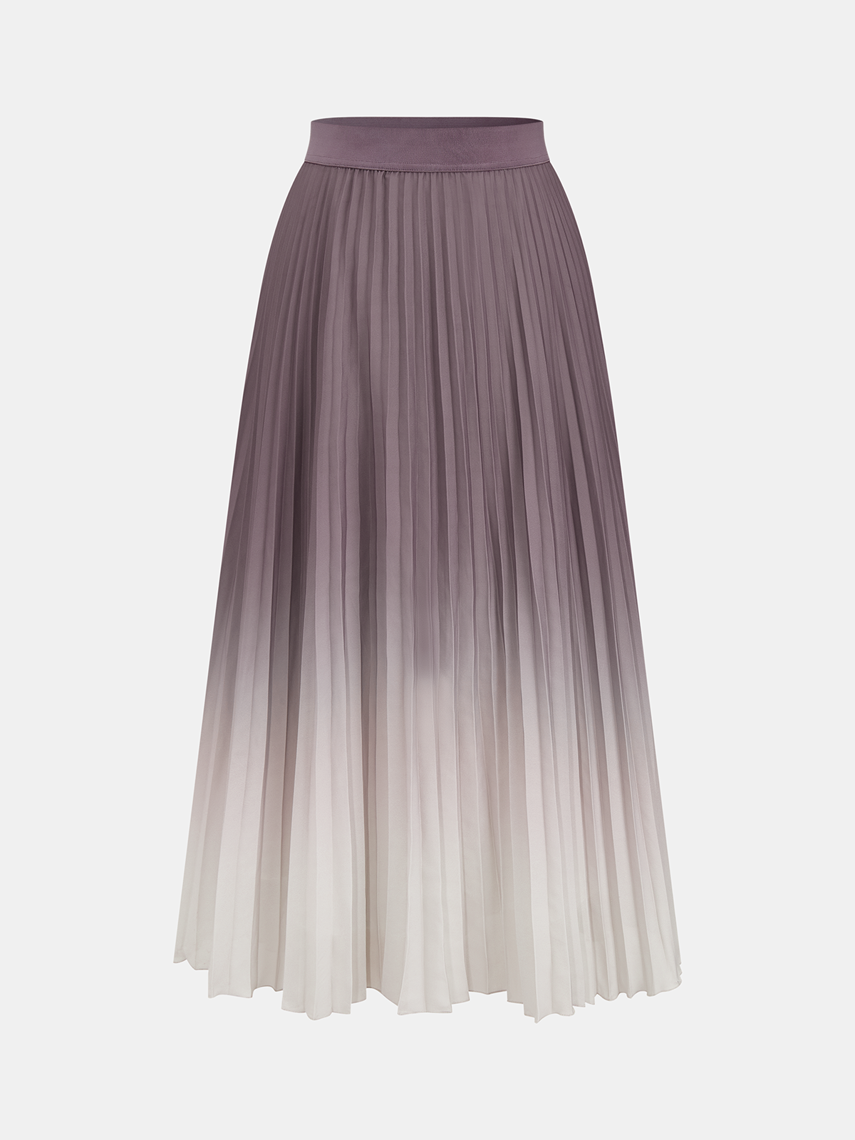 Gradient Pleated Maxi Skirt