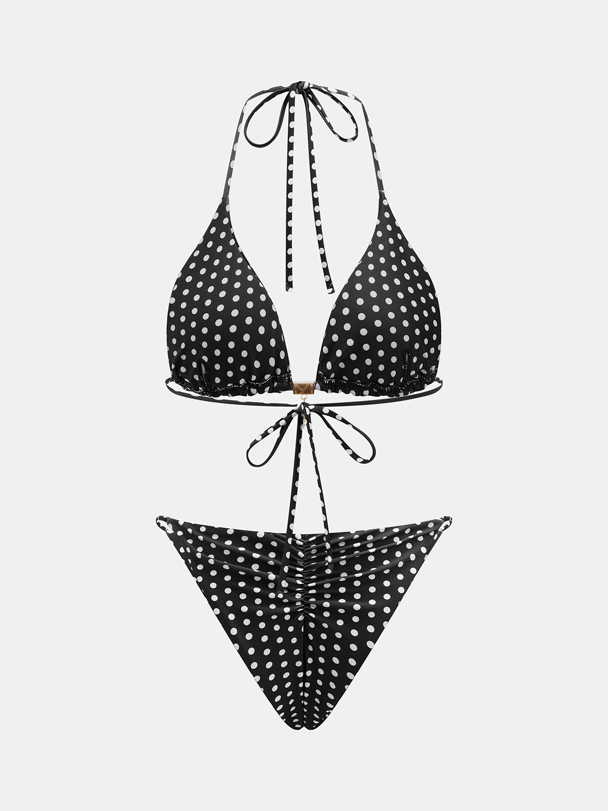Polka Dot Triangle Bikini Set