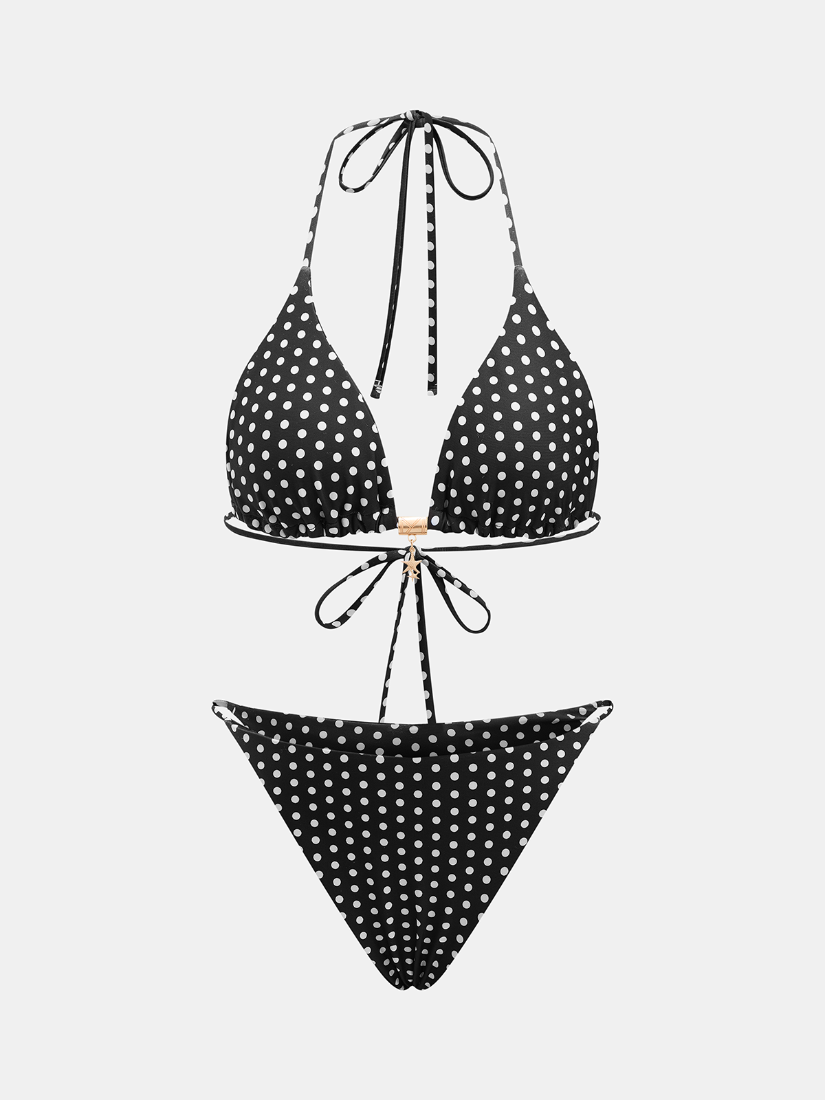 Polka Dot Triangle Bikini Set