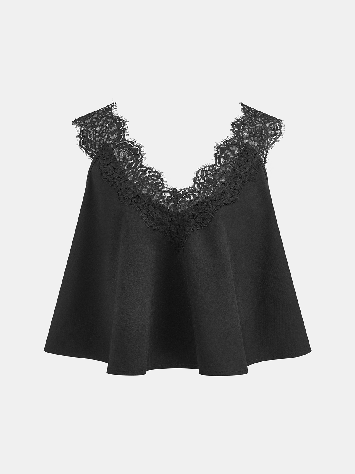 Lace Trim Cami Top & Belted Pants Set