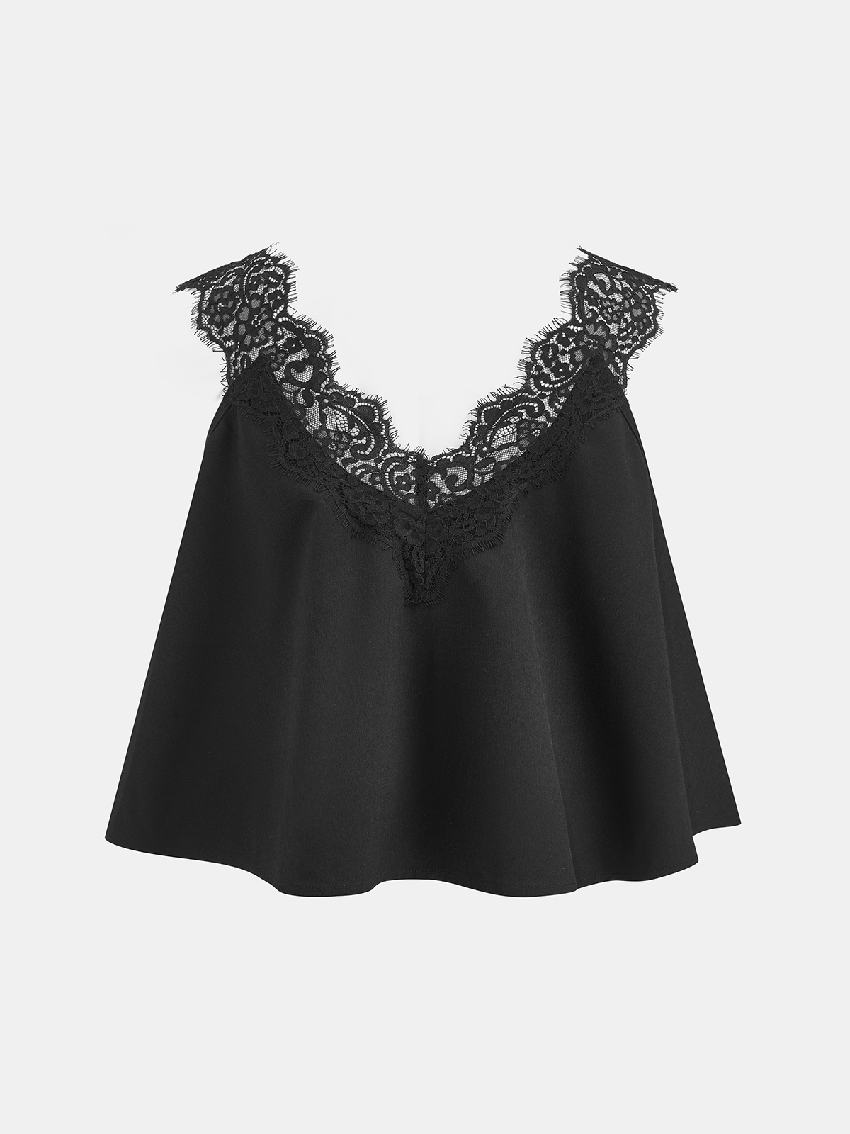 Lace Trim Cami Top & Belted Pants Set