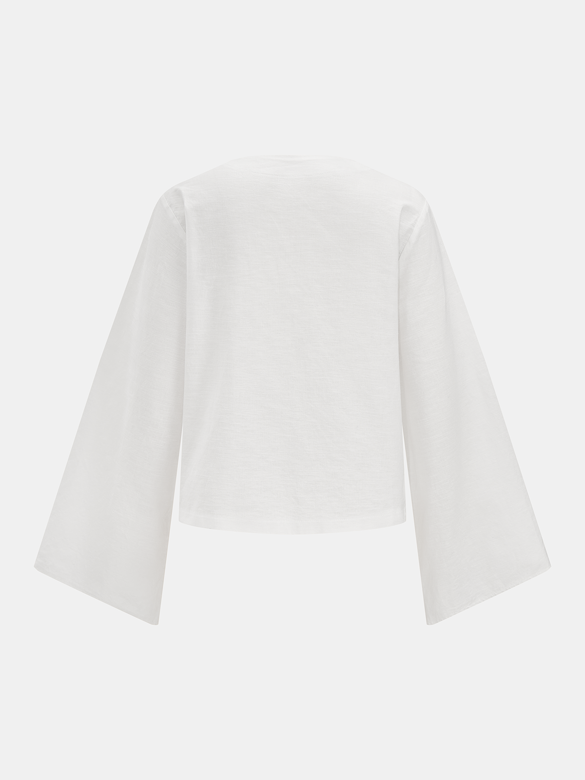 Cotton Tie-Front Blouse & Ruffled Shorts Set