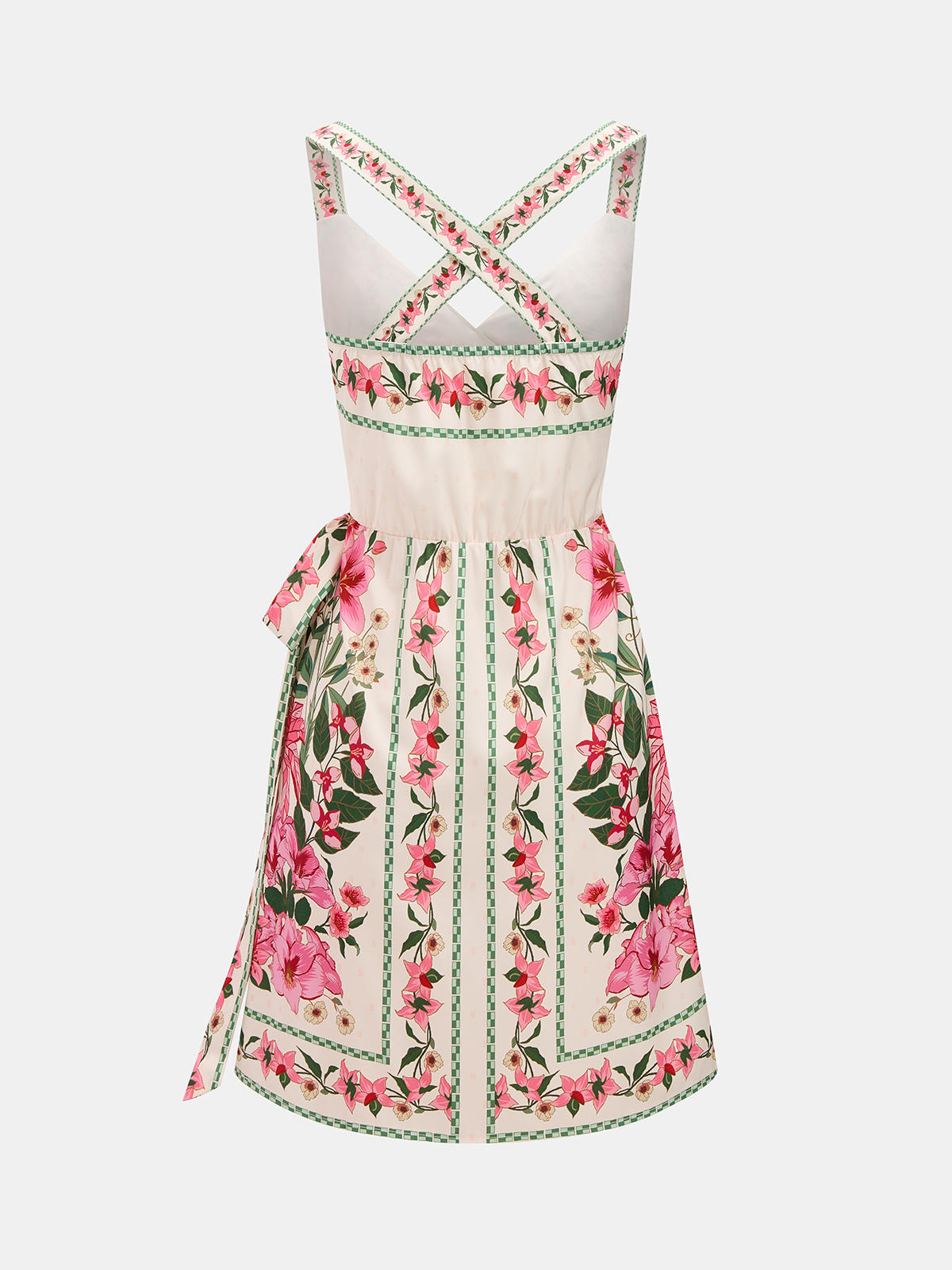 Floral Print Wrap Mini Dress