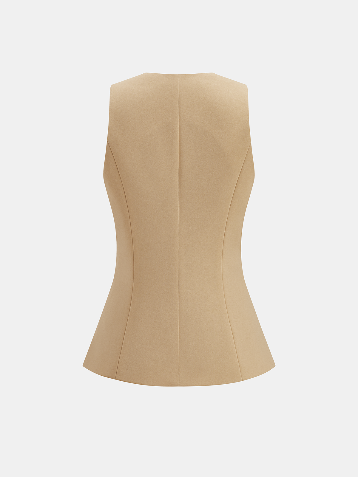 Slim Fit Amber Button Asymmetrical Vest