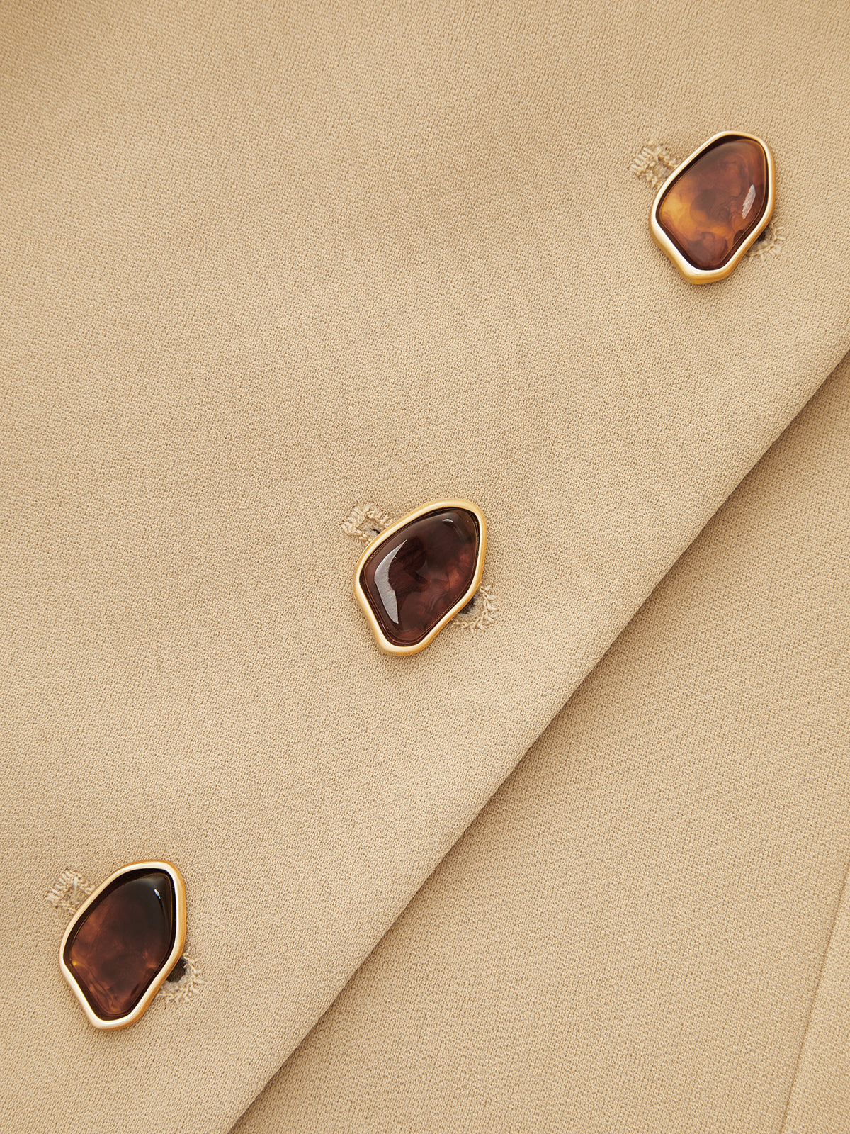 Slim Fit Amber Button Asymmetrical Vest