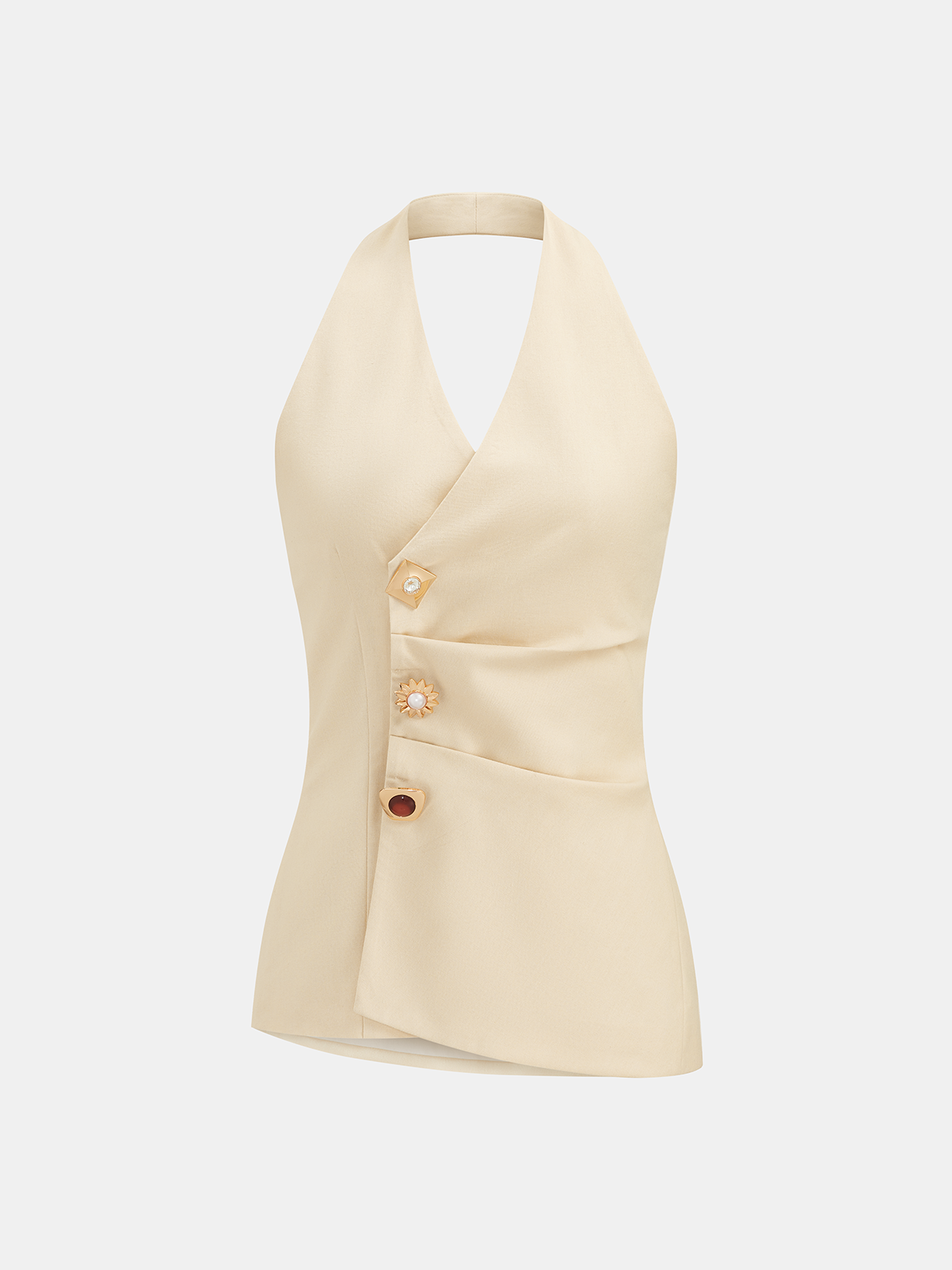 Cotton Linen Decorative Halter Tops