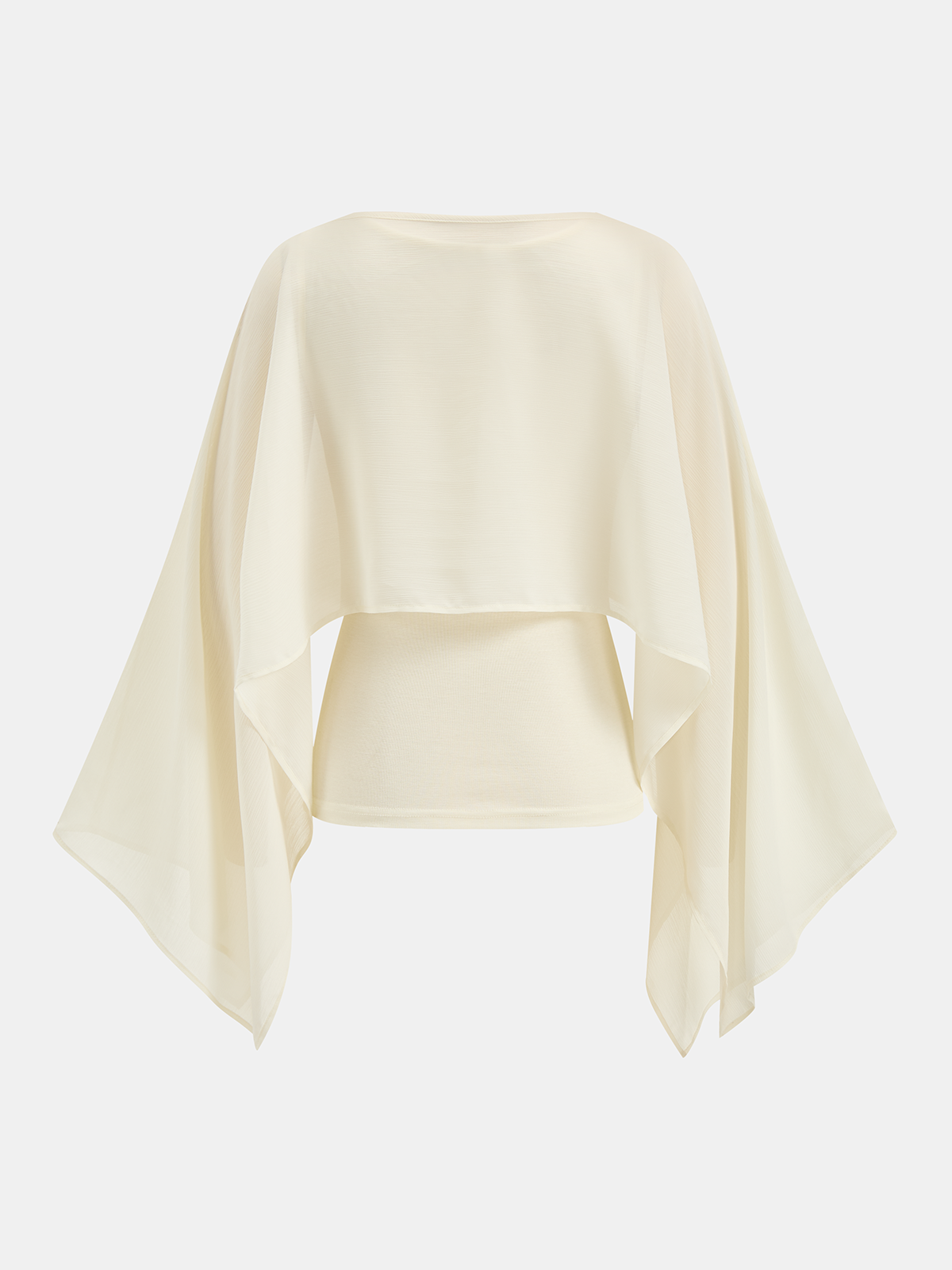 Chiffon Cape Overlay & Tank Top Two-Piece Set