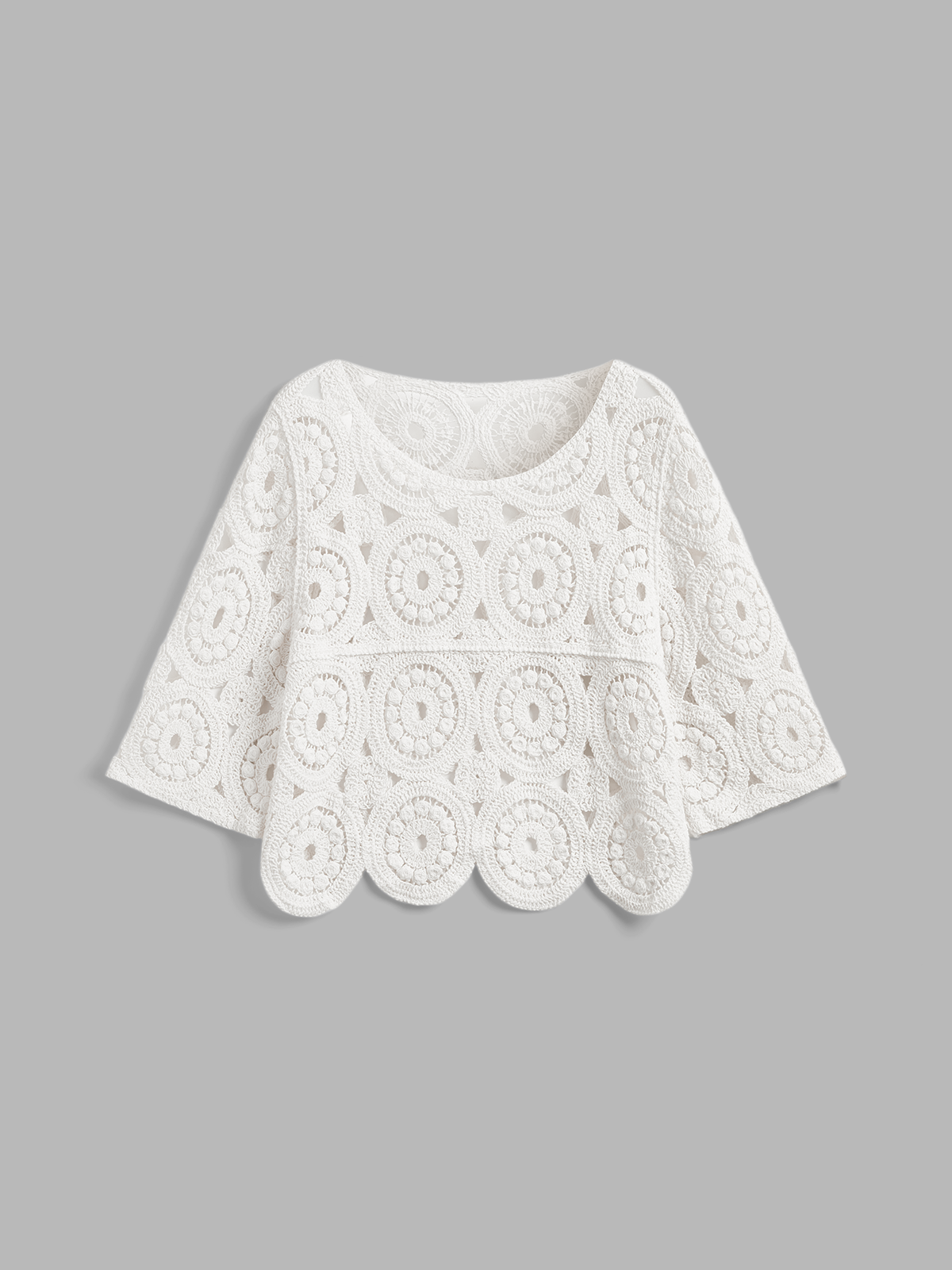 Crochet Lace Short sleeve Top & Shorts Set