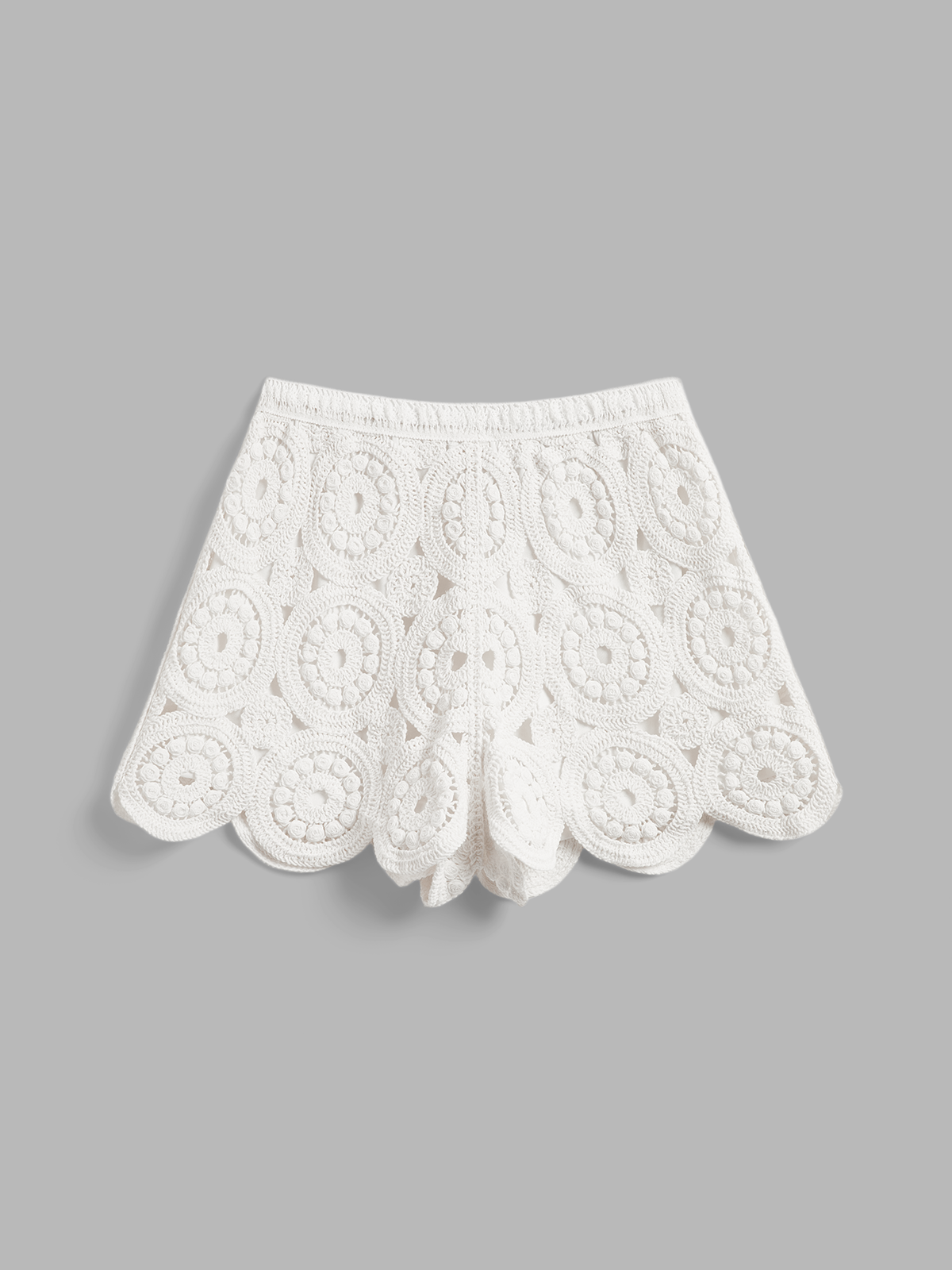 Häkelspitze Kurzarm-Oberteil & Shorts Set