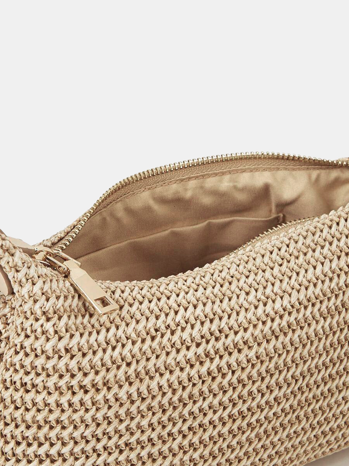 Straw Woven Chain Strap Shoulder Bag