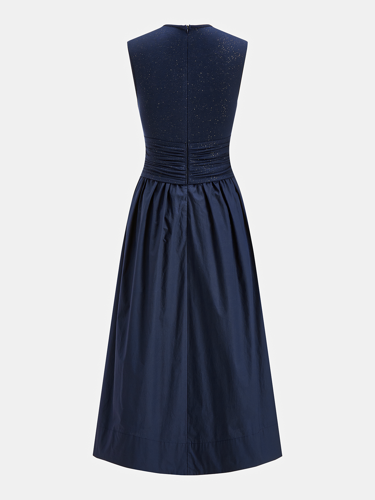 Ärmelloses Glitzer-Midikleid mit Twist-Cutout