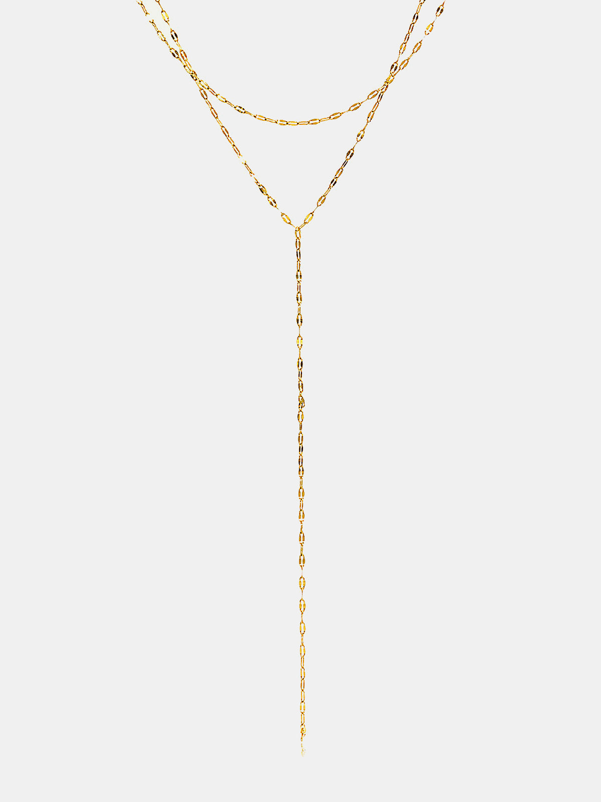 Collier Lariat à double couche en Y