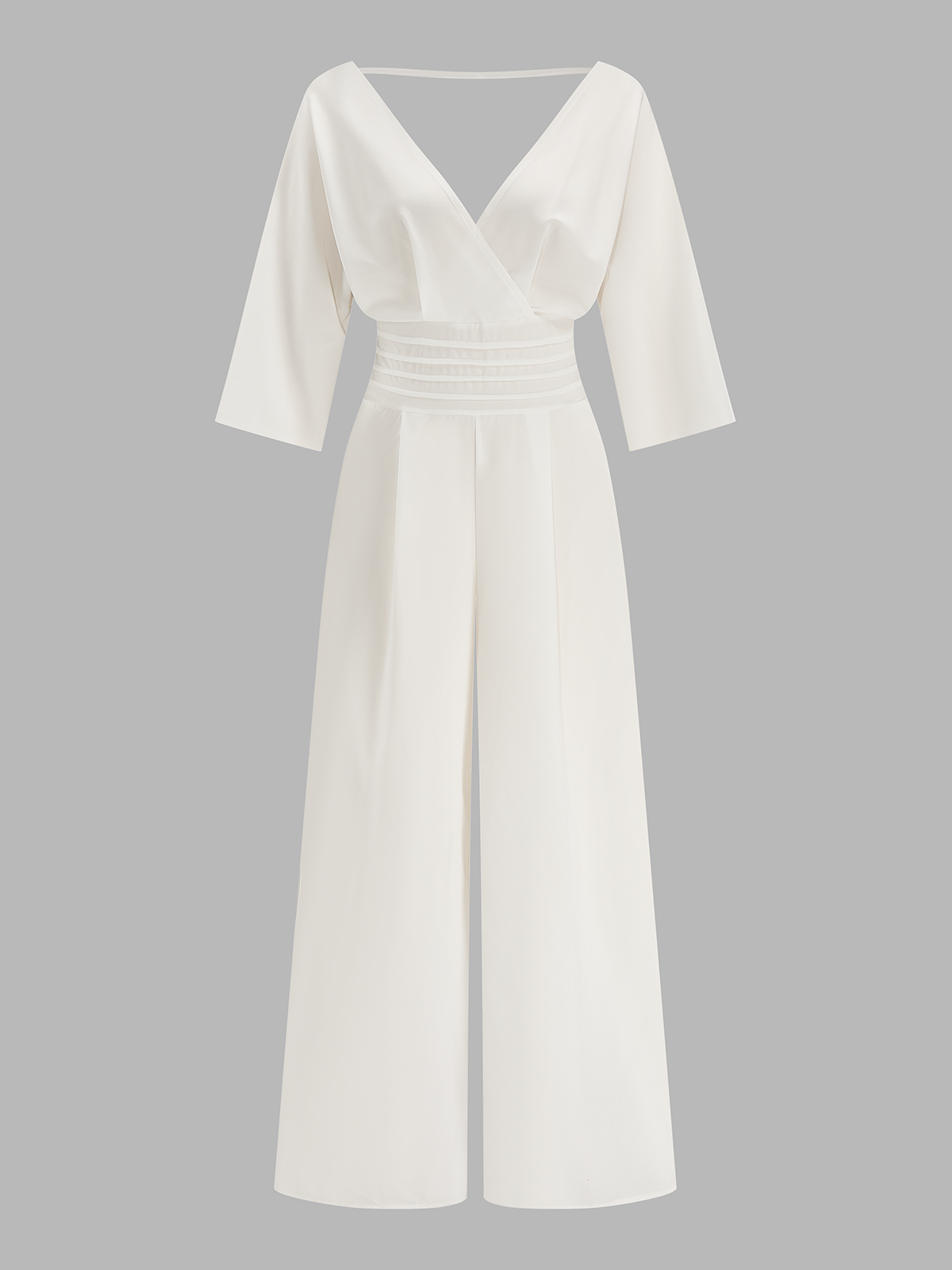 V-Neck Dolman Sleeve Wide Leg Jumpsuit