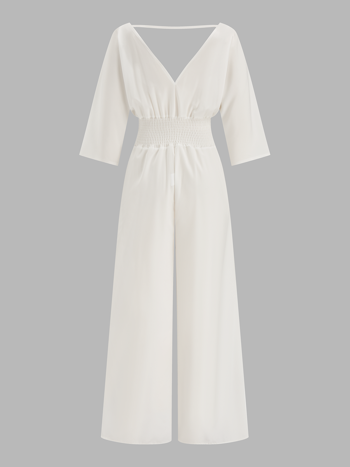 V-Neck Dolman Sleeve Wide Leg Jumpsuit