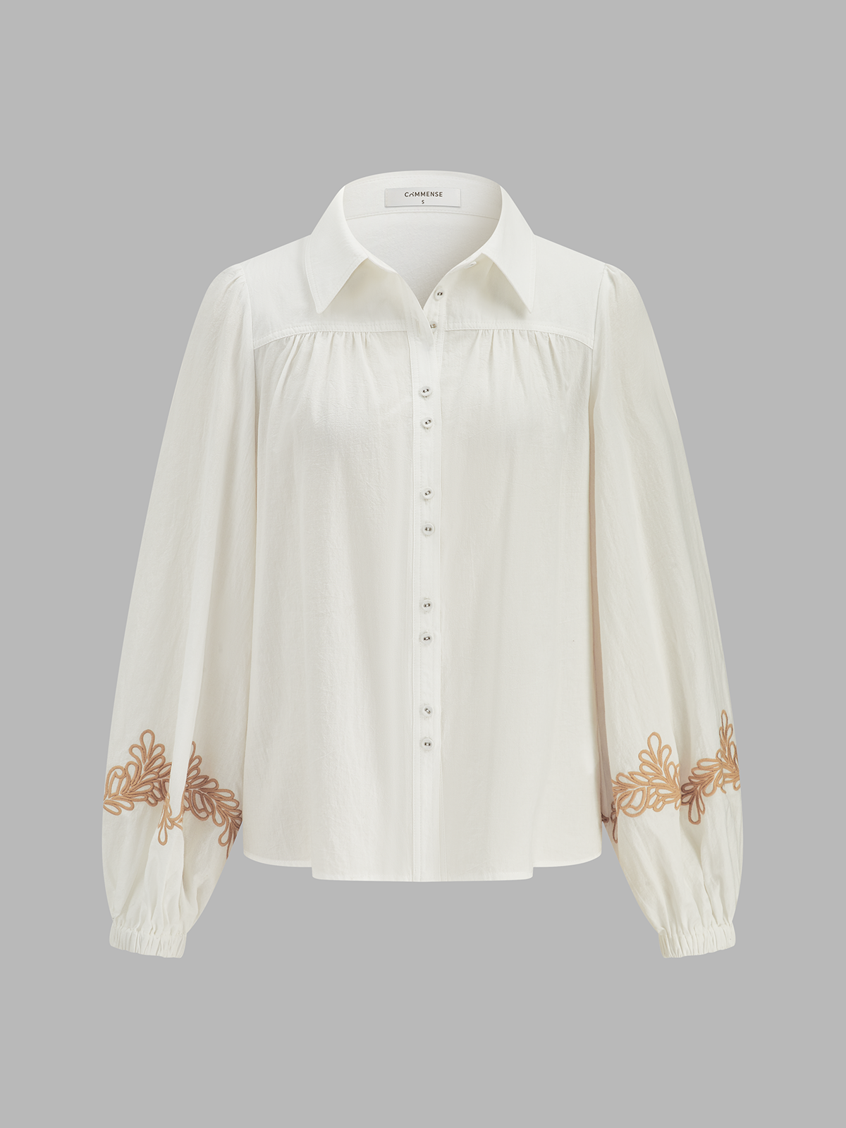Cotton Embroidered Shirt & Belted Shorts Set