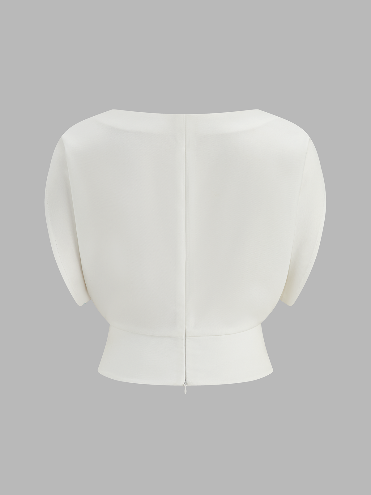 Ruched Cinched Waist Boat Neck Blouse