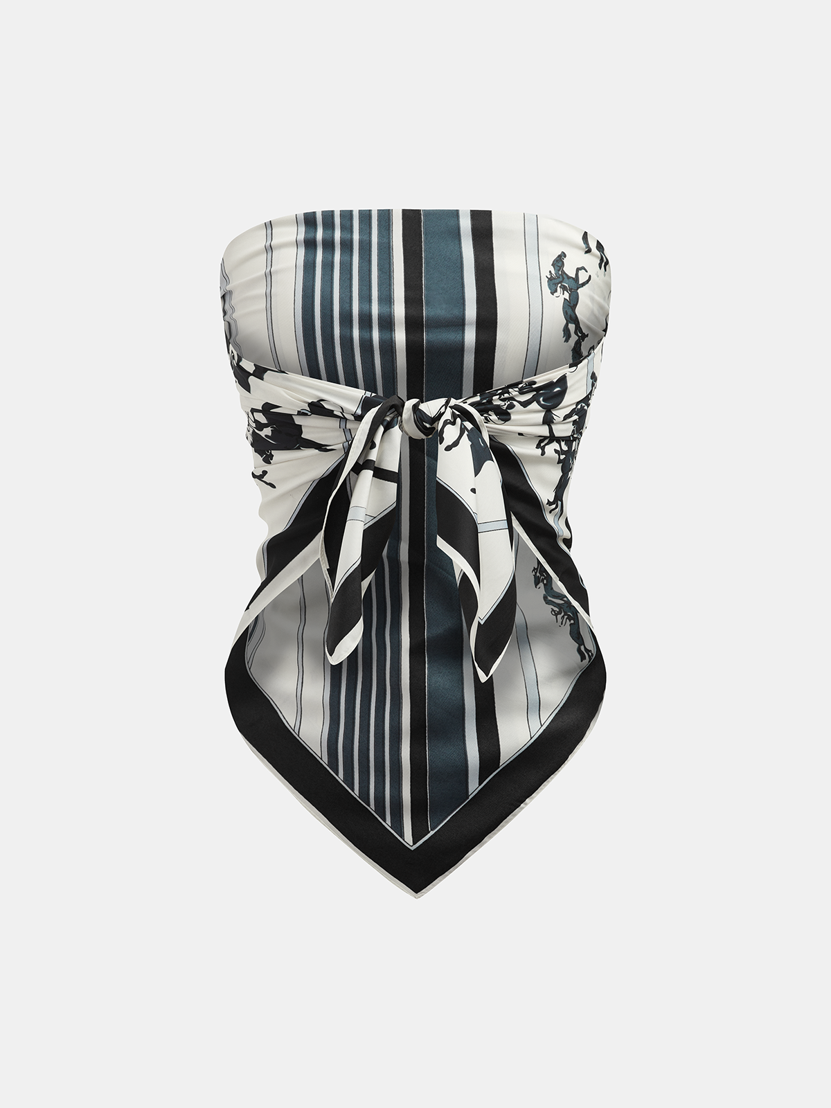 Large Horse Racing Print Square Scarf