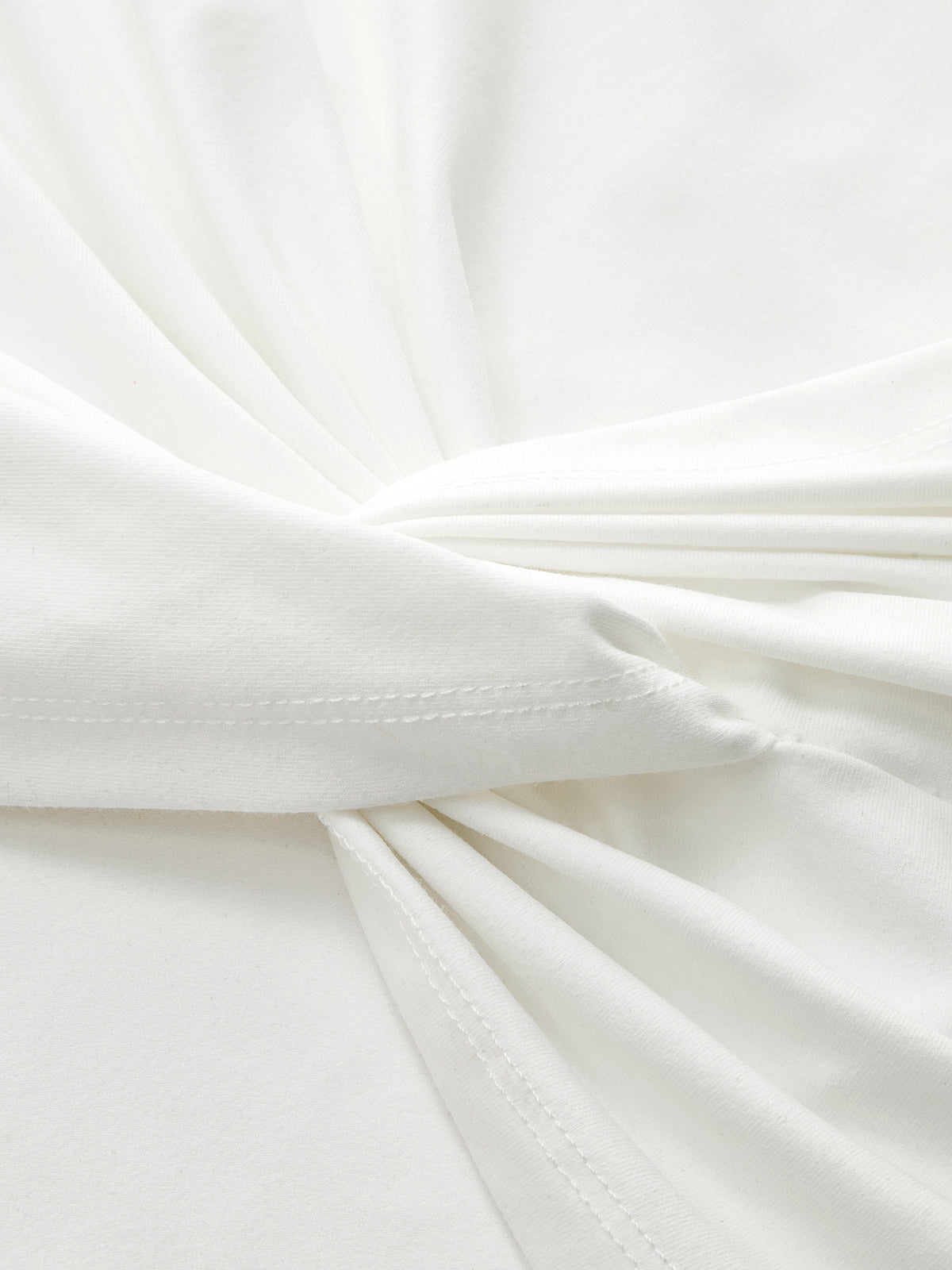 Twisted Ruched Mock Neck Sleeveless Top
