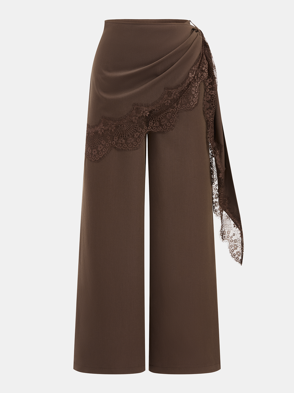 Pantalon large en dentelle à nouer