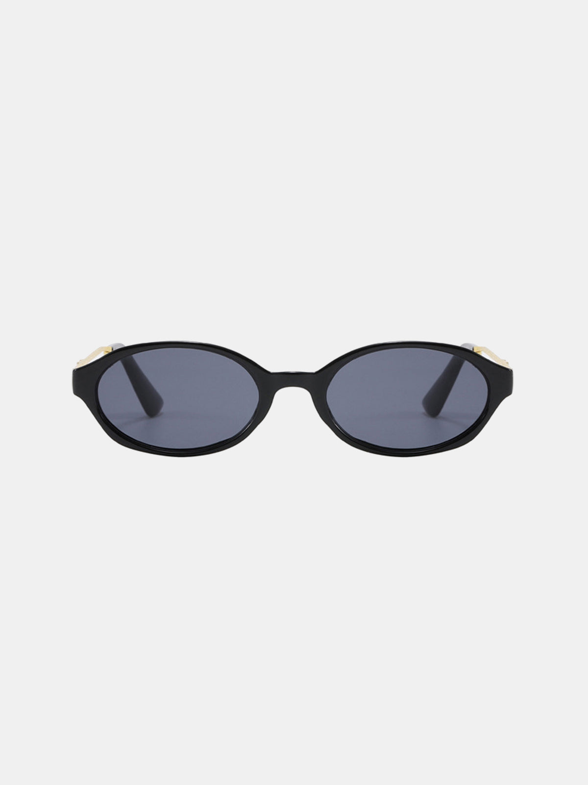 Metal Temple Oval Retro Sunglasses