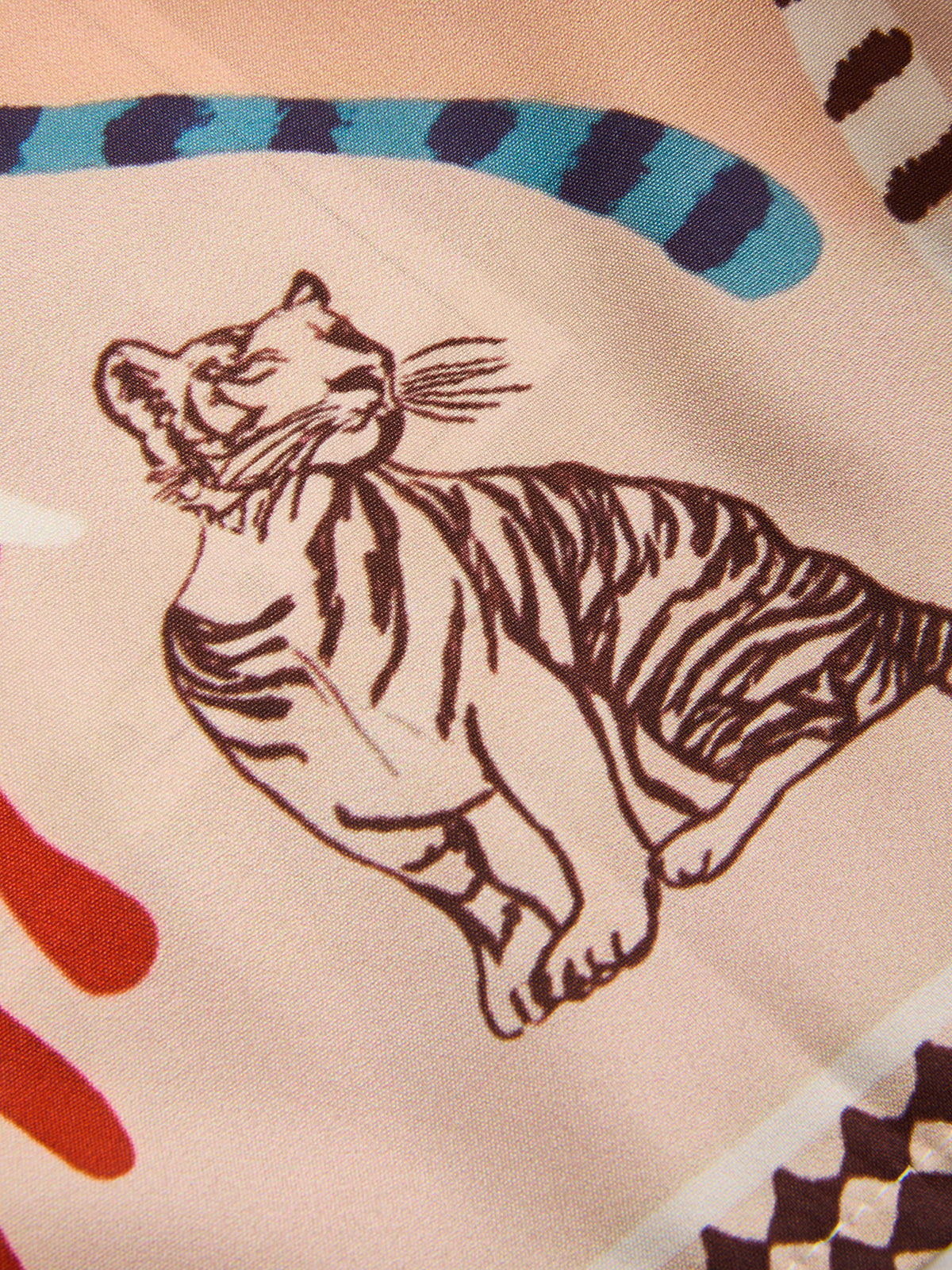 Jupe-short portefeuille imprimé animal avec lien à la taille