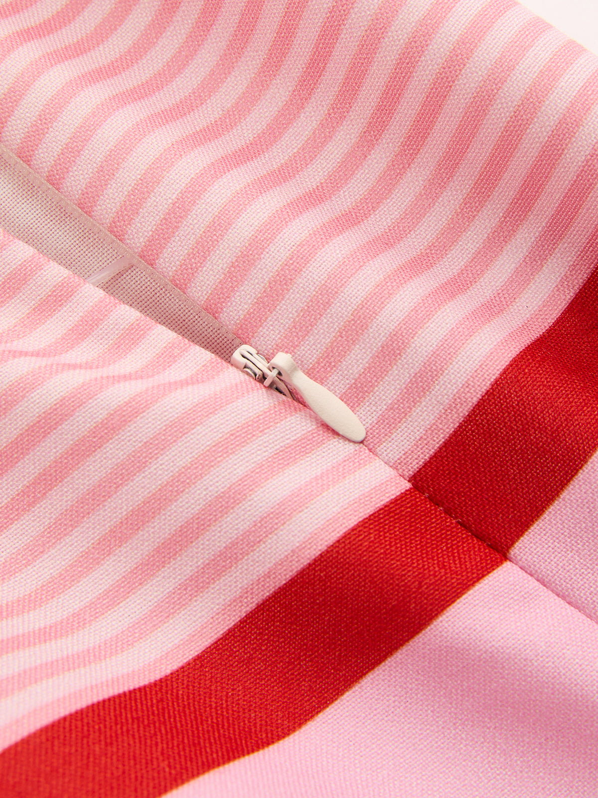Ensemble haut bandeau asymétrique et jupe rayés