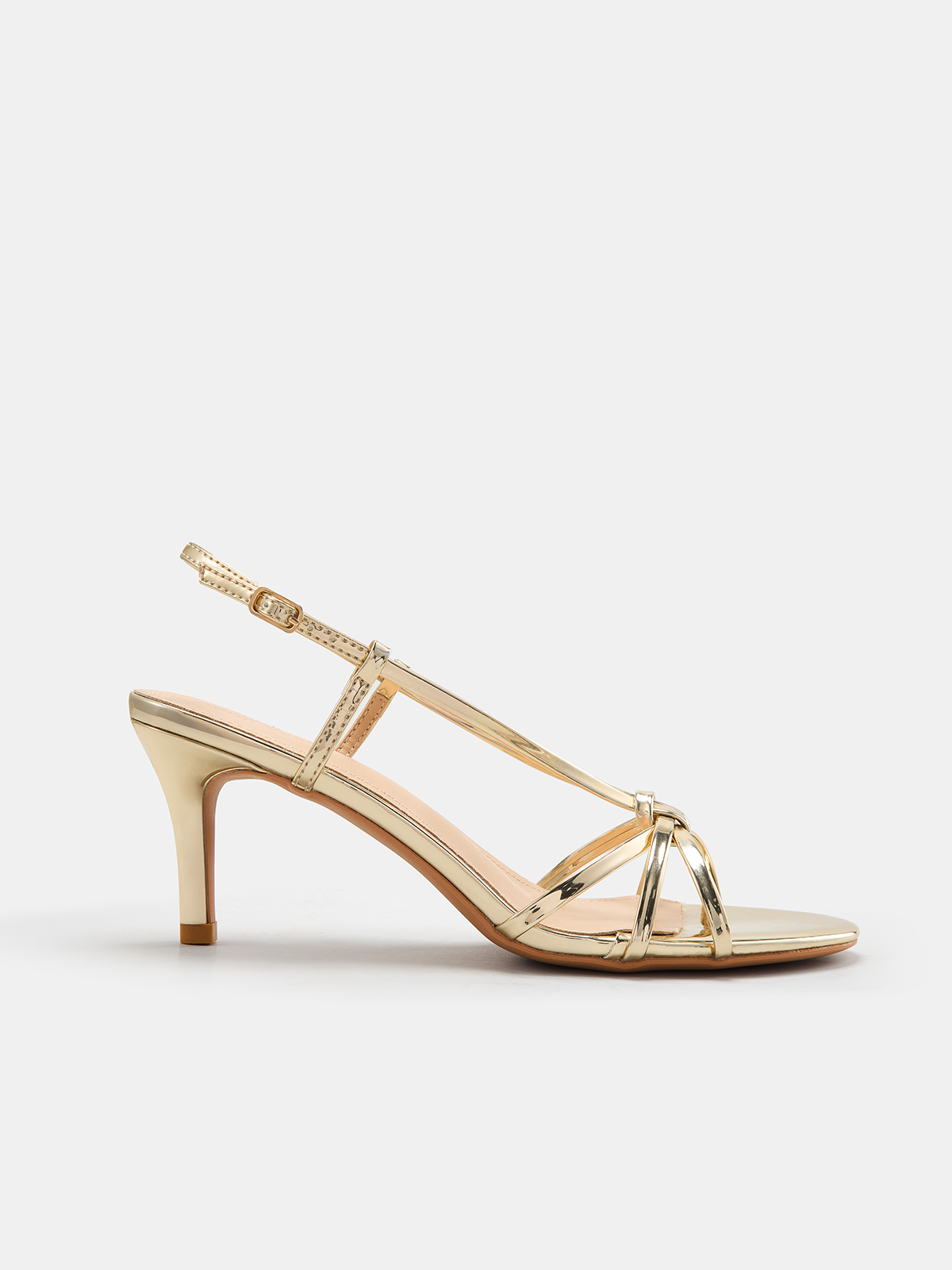 Knotted Stiletto Slingback Sandals