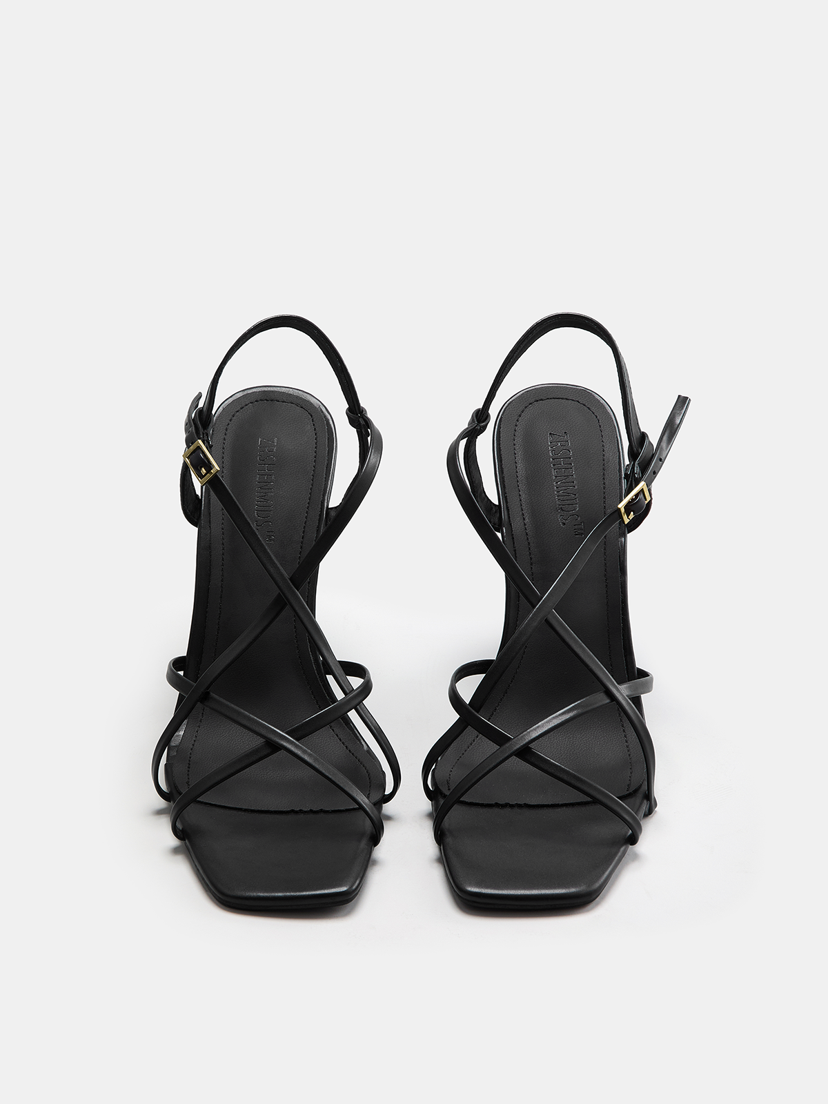 Strappy Square Toe Wedge Sandals