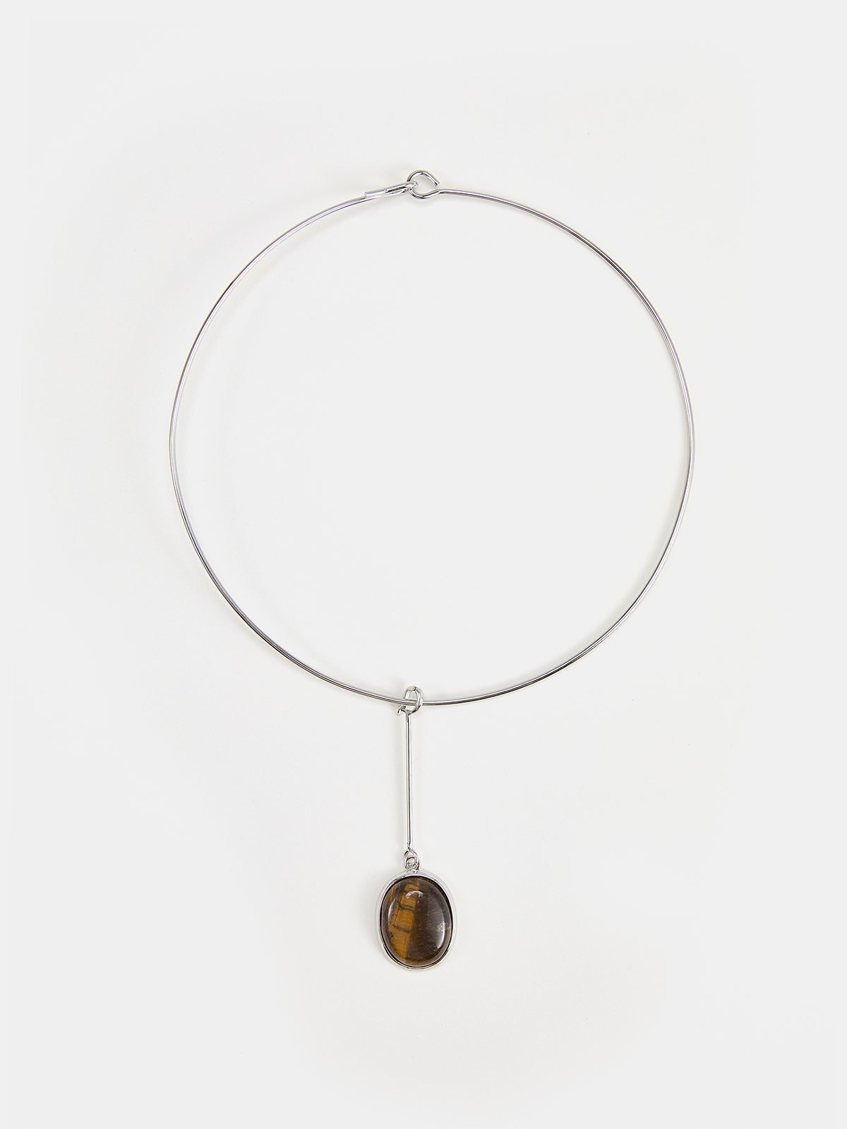 Tiger Eye Pendant Choker Necklace