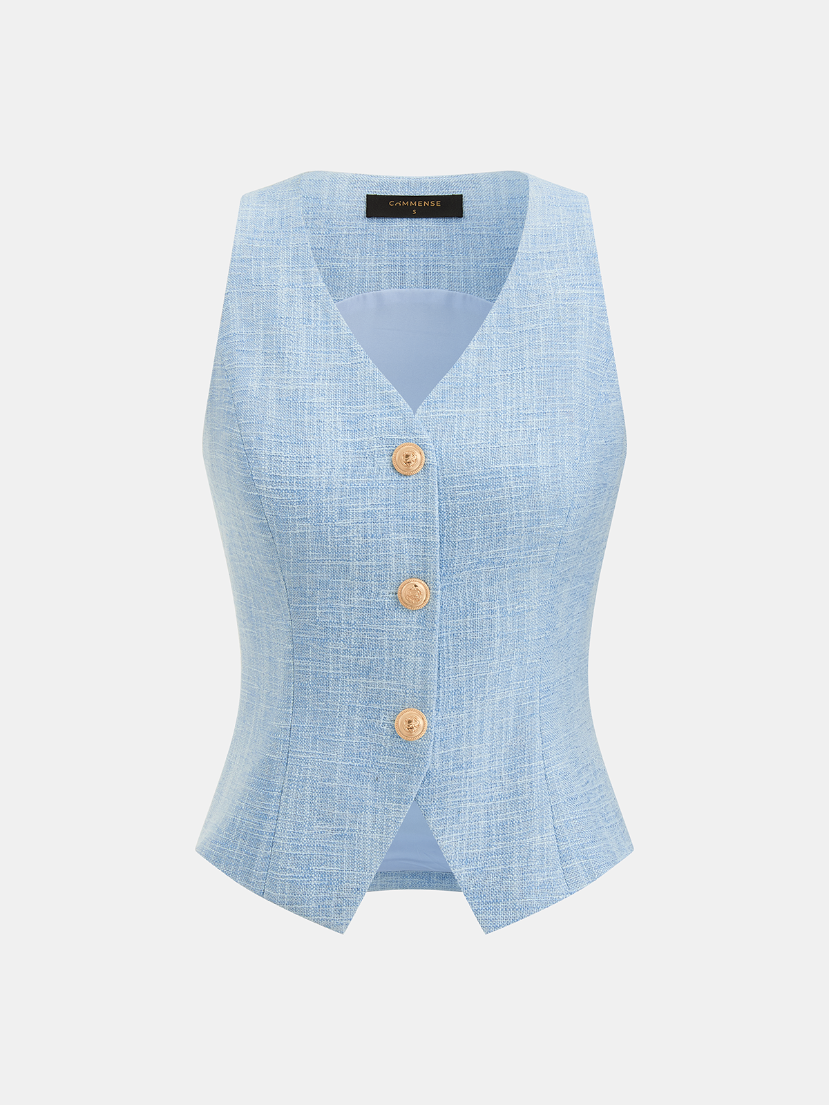 Ensemble gilet et short en métal texturé