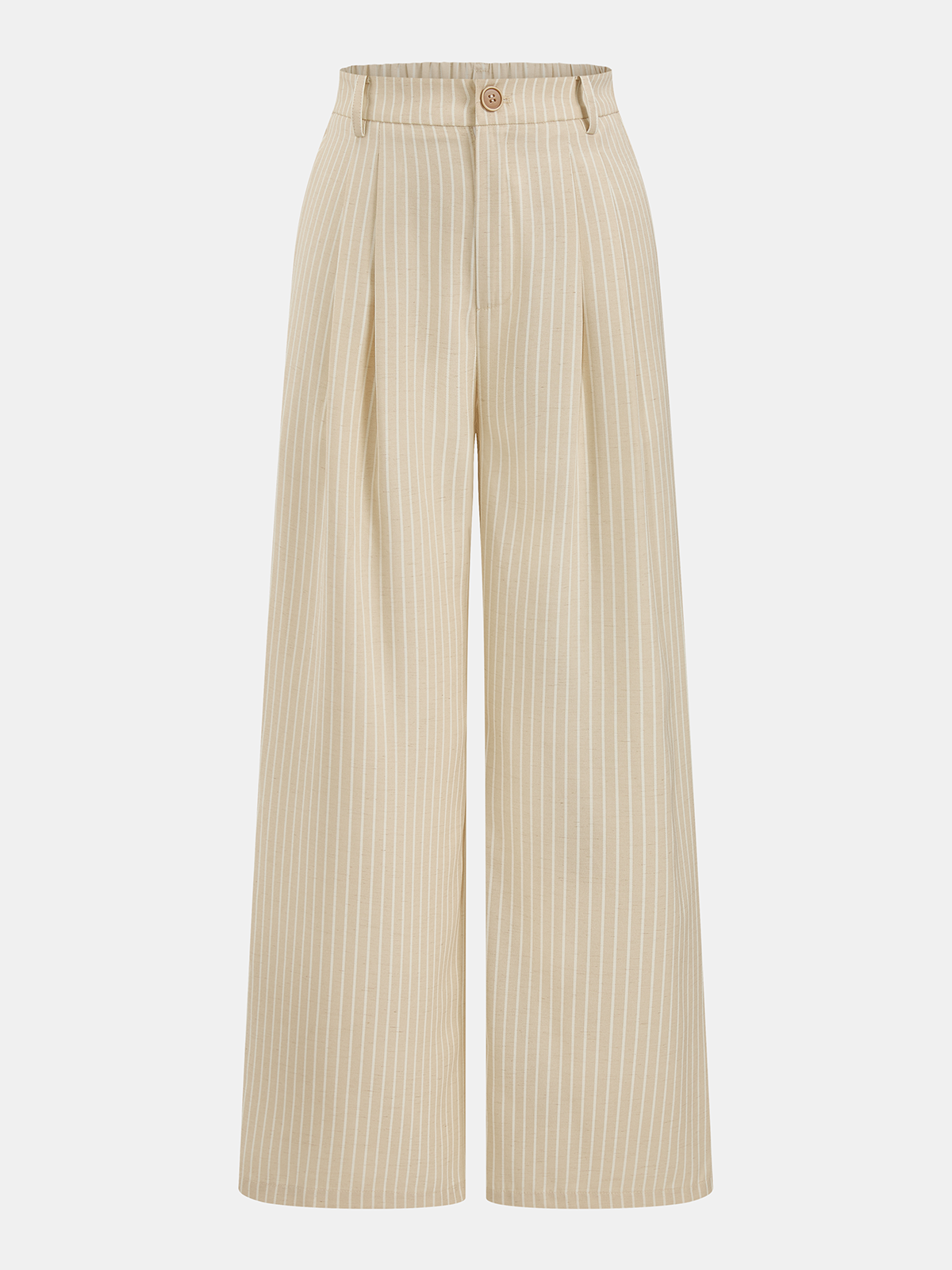 Linen-Blend Striped Crop Top & Pants Set