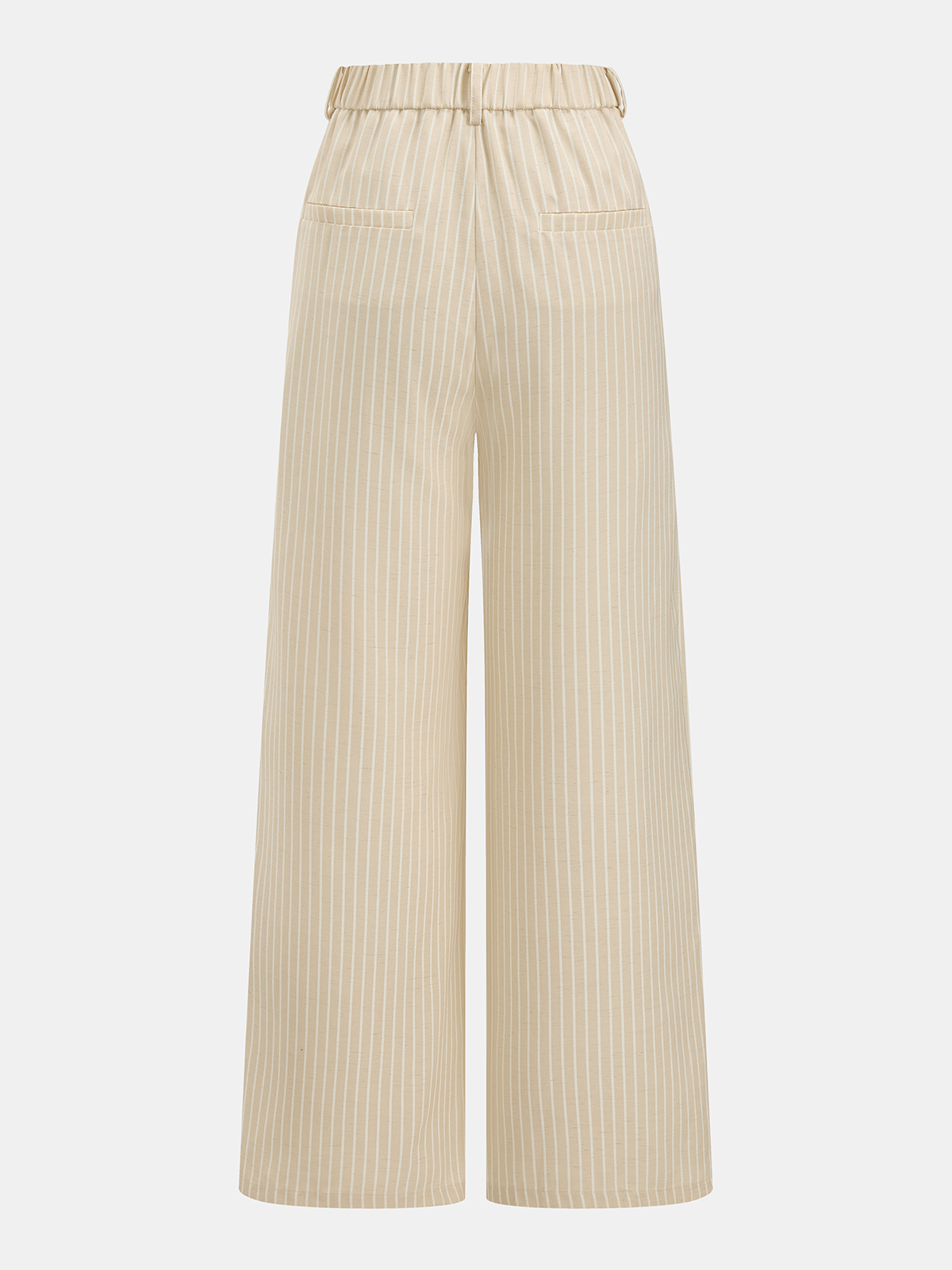 Linen-Blend Striped Crop Top & Pants Set