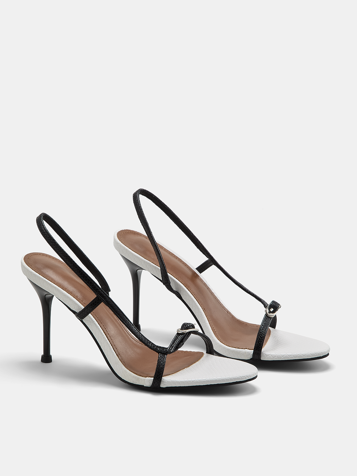 Open Toe Slingback Stiletto Heel Sandals
