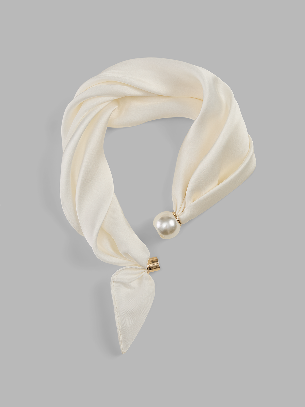 Pearl Magnetic Closure Solid Scarf