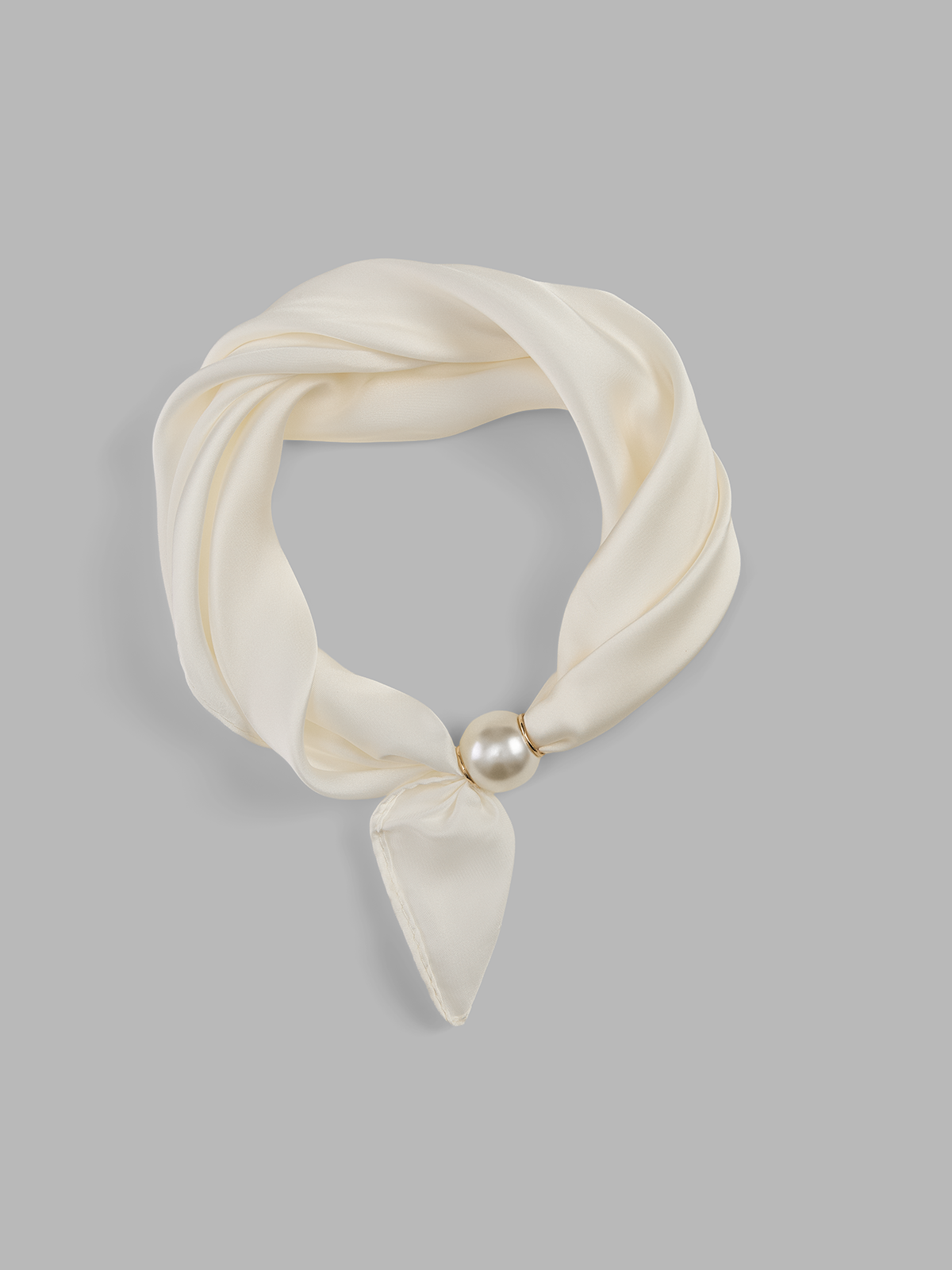 Pearl Magnetic Closure Solid Scarf