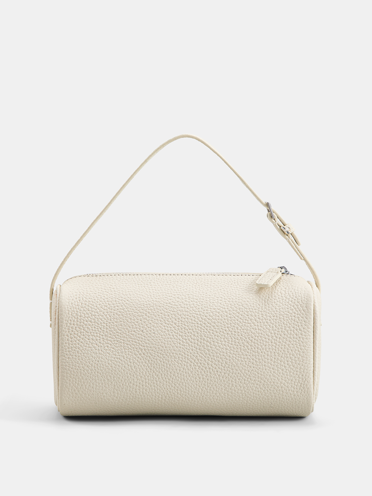 Sac à bandoulière cylindrique en cuir véritable