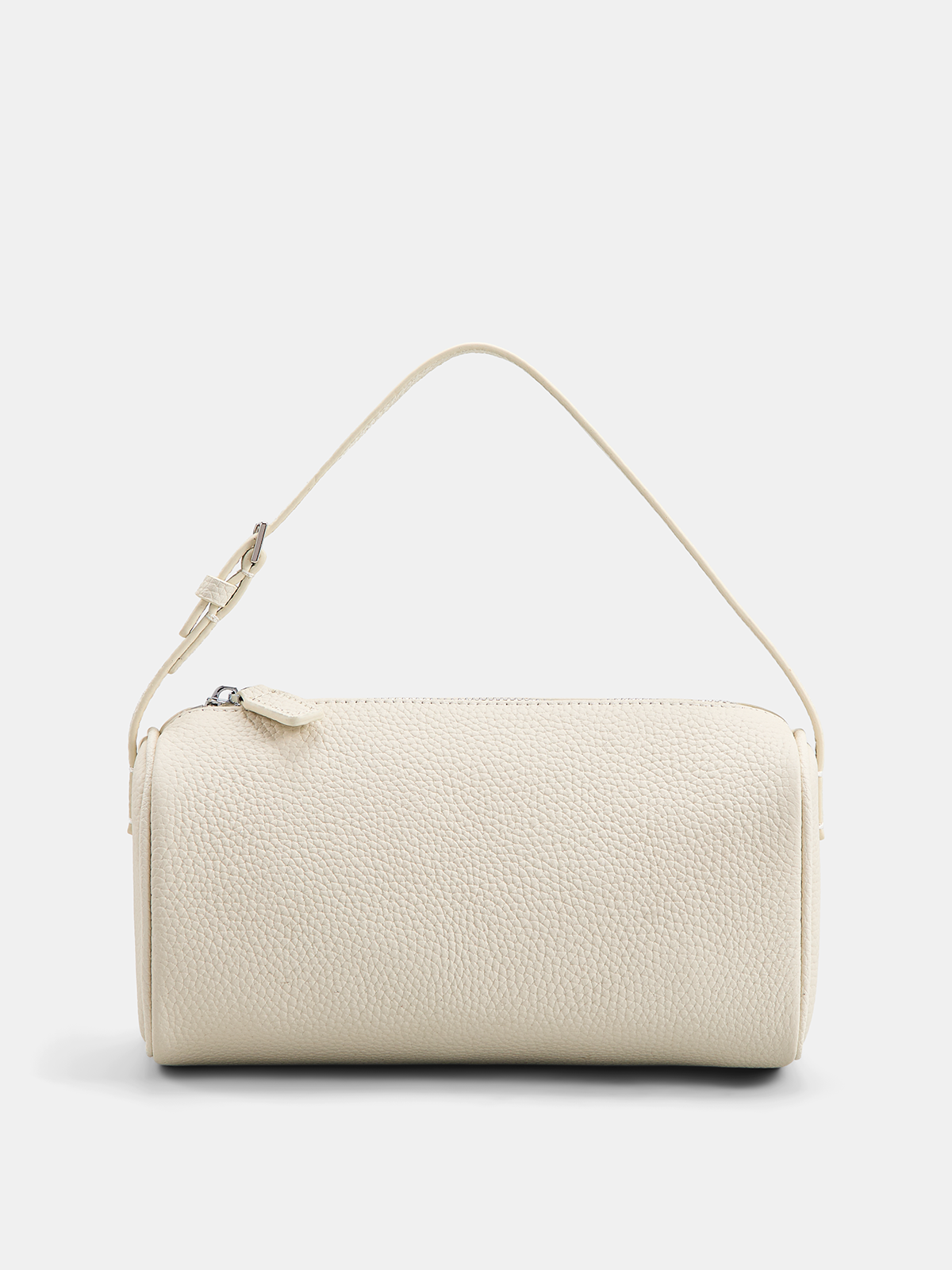 Sac à bandoulière cylindrique en cuir véritable
