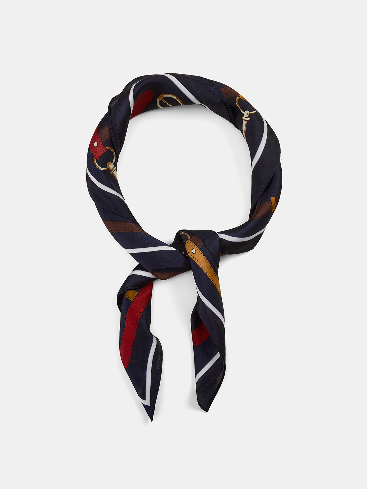 Chain Link Equestrian Print Square Scarf