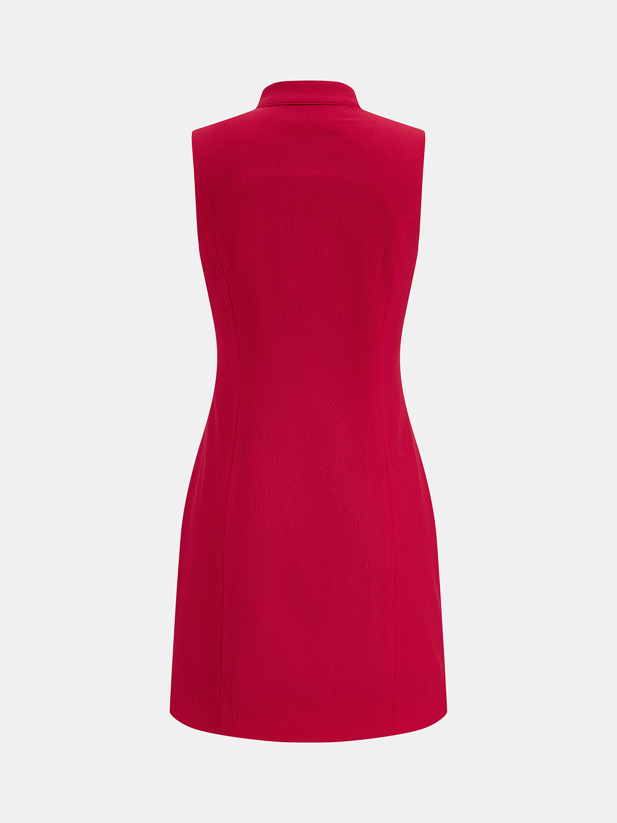 Mandarin Collar Keyhole Bodycon Mini Dress