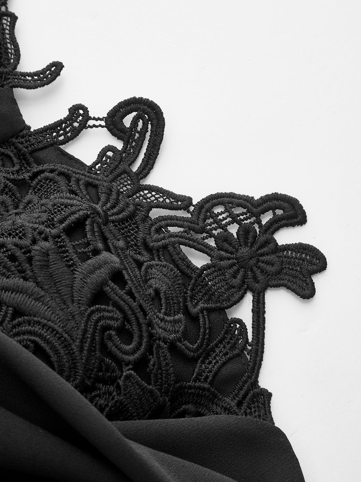 Cowl Neck Lace Trim Sheer Cami Top