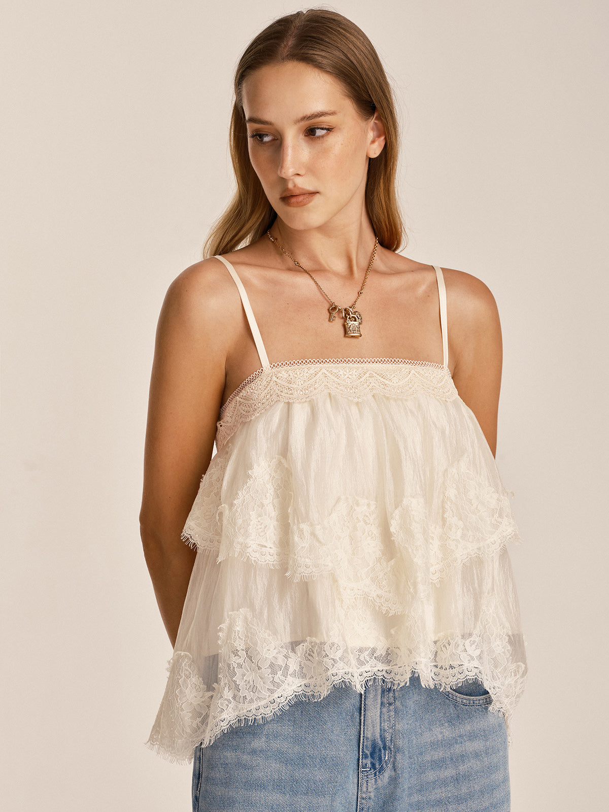 Lace Layered Cami Top