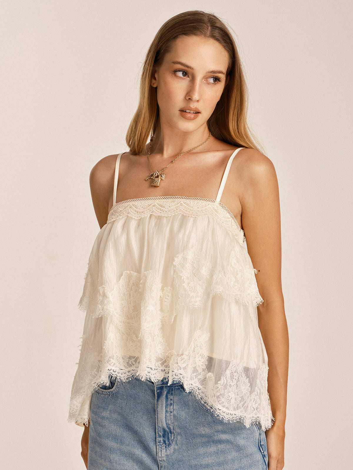 Lace Layered Cami Top
