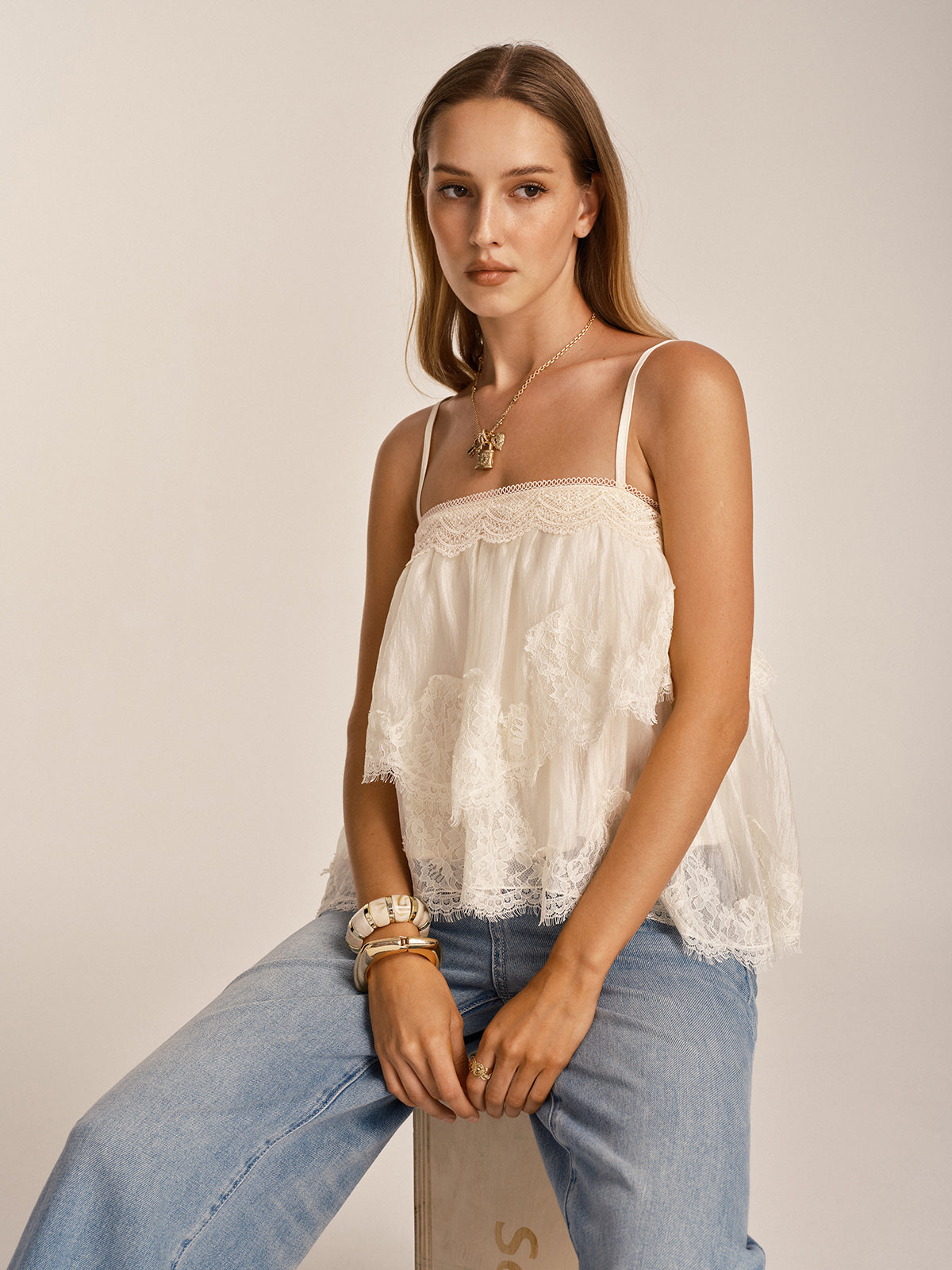 Lace Layered Cami Top