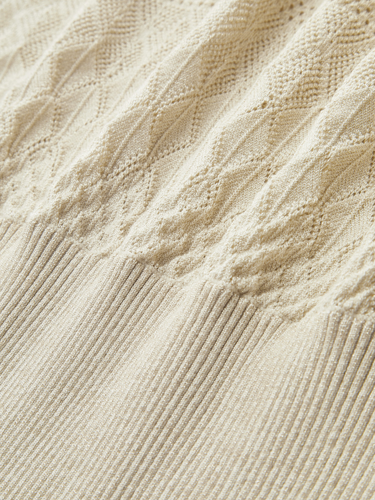 Openwork Knit Boat Neck Sleeveless Top