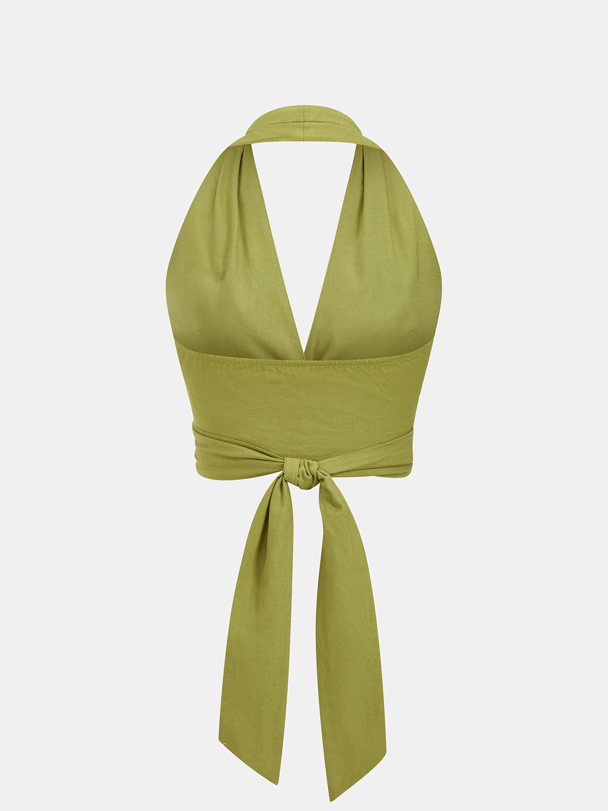 Cotton Linen Halter Twist Top & Skirt Set